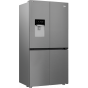 Beko No Frost Side By Side Refrigerator, 624 Liters, Titanium Inox - GNE134626ZXH, with Blender, 1.5 Liters, 600 Watt - TBN 62608 W
