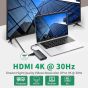 USB Type C 8 in 1 Hub - Grey