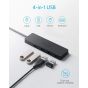 موزع USB فئة A انكر، 4 منافذ، اسود - A7516012