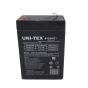 Unitex Rechargeable Acid Battery, 6 Volt, Black- 6V3AH-F1