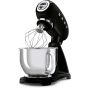 Smeg Stand Mixer With Attachments, 4.8 liters, 800 watts, Black - ‎‎SMF03BLEU