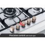 بوتاجاز بلت ان مسطح غاز ال جي، 5 شعلة، 90 سم، فضي - CG5Z3626S.CSTZEEC