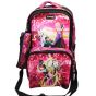 Gharibo Bags School Backpack With Lunch Bag and Pencil Case for Girls, Rapunzel Pattern - Rose