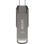 Lexar JumpDrive D400 USB-C and USB 3.1 Flash Drive, 64GB - Grey