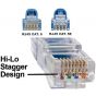 CAT6 Modular RJ45 Connectors, - 100-Pack