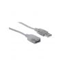 Manhattan USB Extension Cable, 1.8 Meters, Silver - 336314