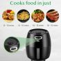 Uten Air Fryer, 6.5 liters, 1800 Watt, Black - HF-1088