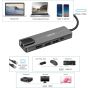موزع USB كويا، 5 في 1، اسود - KY-TC5IN1