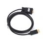 كابل توبي Display Port إلى VGA، طول 1.8 متر، اسود - DC605