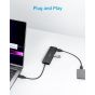 موزع USB-C أنكر، 4 منافذ، أسود - A8309011