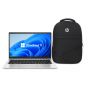 HP EliteBook 845 G8 Laptop, AMD Ryzen 7 PRO 5850U, 256GB SSD, 16GB RAM, 14-inch FHD IPS Display, AMD Radeon Graphics, Windows 11- Silver- with backpack (Pre-Owned), Grade A, 6 Months Warranty