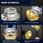 Torch With Adjustable Flame, Gold – Torch800