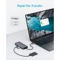موزع USB-C أنكر، 10 منافذ، 85 وات، رمادي غامق - A83C2