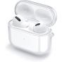Clear Case for Airpods 3rd Generation (2021), Transparent Waterproof Protective Soft TPU Airpods 3 Case Cover with Keychain (Transparent)