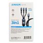 كابل شحن USB-A انكر، 100 وات، 1.2 متر، اسود - GA02