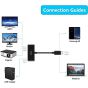 محول USB فئه C الي HDMI تشوتيك، 7 سم، اسود - Hub-M03-Bk