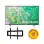 Samsung 55-Inch 4K UHD Smart LED TV with Built-in Receiver - 55DU8000 with ETI TV Wall Mount, 26:55 Inch, Black - TX40 (Installation Service Included)