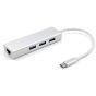 موزع USB شبكة ايثرنت 4 في 1 - ابيض