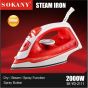Sokany Steam Iron, 2000 Watt, Red- SK-YD-2111