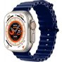 T900 Ultra 3 Smart Watch, 2.09 Inch - Dark Silver Case and Dark Blue Strap