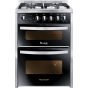 Premium Gas Cooker, 4 Burners, Stainless Steel/Black- PRM6060SS-1GC-511-IDSP-DV