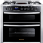 Premium  Double Chef Gas And Electric Cooker, 5 Burners, Stainless Steel/Black- PRM6090SS-1GC-511-IDSP-DV-F