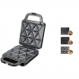 Sokany 3 In 1 Multifunctional Sandwich Maker, 3 Plates, 1400 Watt, Black - SK-08064