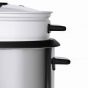 Home Rice Cooker with Attachments, 1.8 Liters, 700 Watt, Silver - JR2210
