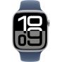 Apple Watch Series 10 46mm, Silver Case With Denim Strap
