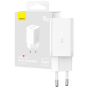 Baseus Wall Charger, 40W, 2 USB-C Ports, White - CCGP180102