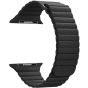 Compatible with Apple Watch band 44mm/42mm, Leather Loop Band with Magnetic Closure Compatible with Apple Watch Series 4/3/2/1 (Black)