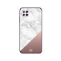 Moreau Laurent White Marble Brown Bottom Matt Pattern Printed Back Cover for Huawei Nova 7i