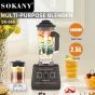 Sokany Countertop Blender, 5000 Watt, 2.5 Liters, Black - SK-666