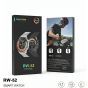 ساعة سمارت هاينو تيكو، 1.8 بوصة، هيكل فضي وسوار اسود - RW-52