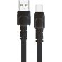 كابل نقل بيانات وشحن سريع USB فئة A الي لايتننج موكسوم، اسود - MXCB30