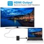 USB-A to HDMI VGA Hub, 2 Ports - Black