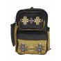 Gharibo Bags One Hand School Backpack With Pencil Case for Girls, Stars Pattern - Black and Yellow