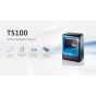 Unitech TS100 Presentation Barcode Scanner, Black and Blue - TS100-SUCB00-SG