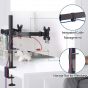 Dual Arm Holder for 27 Inch Monitors - Black