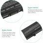 Asuncell Lithium Ion Laptop Battery for Dell Latitude E5400, E5500, 5200mAh, 58Wh - Black