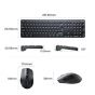 Ugreen Wireless Mouse and keyboard Set, Black - MK006