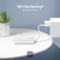 Baseus Magnetic Mini Wireless Power Bank with Built-in Type-C Cable, 1 Port, 10000 mAh, 30W, White - P1002210B223-00