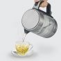 Severin Electric kettle, 1.7 Liters, 2200 Watt, Transparent and Silver - WK 3420