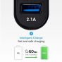 شاحن سيارة اس بي اس، 2 منفذ، 15 وات، اسود - TECRTC1USB2AUL