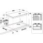 Indesit Gas Built-in Hob, 90cm, 5 Burners, Inox - IN9522IX
