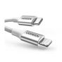 كابل شحن يو جرين USB-C الى لايتنينج، 36 وات، 1.0 متر، فضي - 70523