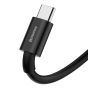 Baseus Superior Series USB-A to USB-C Charging and Data Cable, 1 Meter, Black - CATYS-01