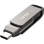Lexar JumpDrive D400 USB-C and USB 3.1 Flash Drive, 64GB - Grey