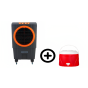 Fresh Air Cooler, 60 Liters, Dark Grey and Orange - FA-M60 with Water Cooler, 6 Liters - Red and White