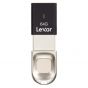 Lexar JumpDrive F35 Flash Drive, USB 3.0, 64GB, Silver - LJDF35-64GBBK